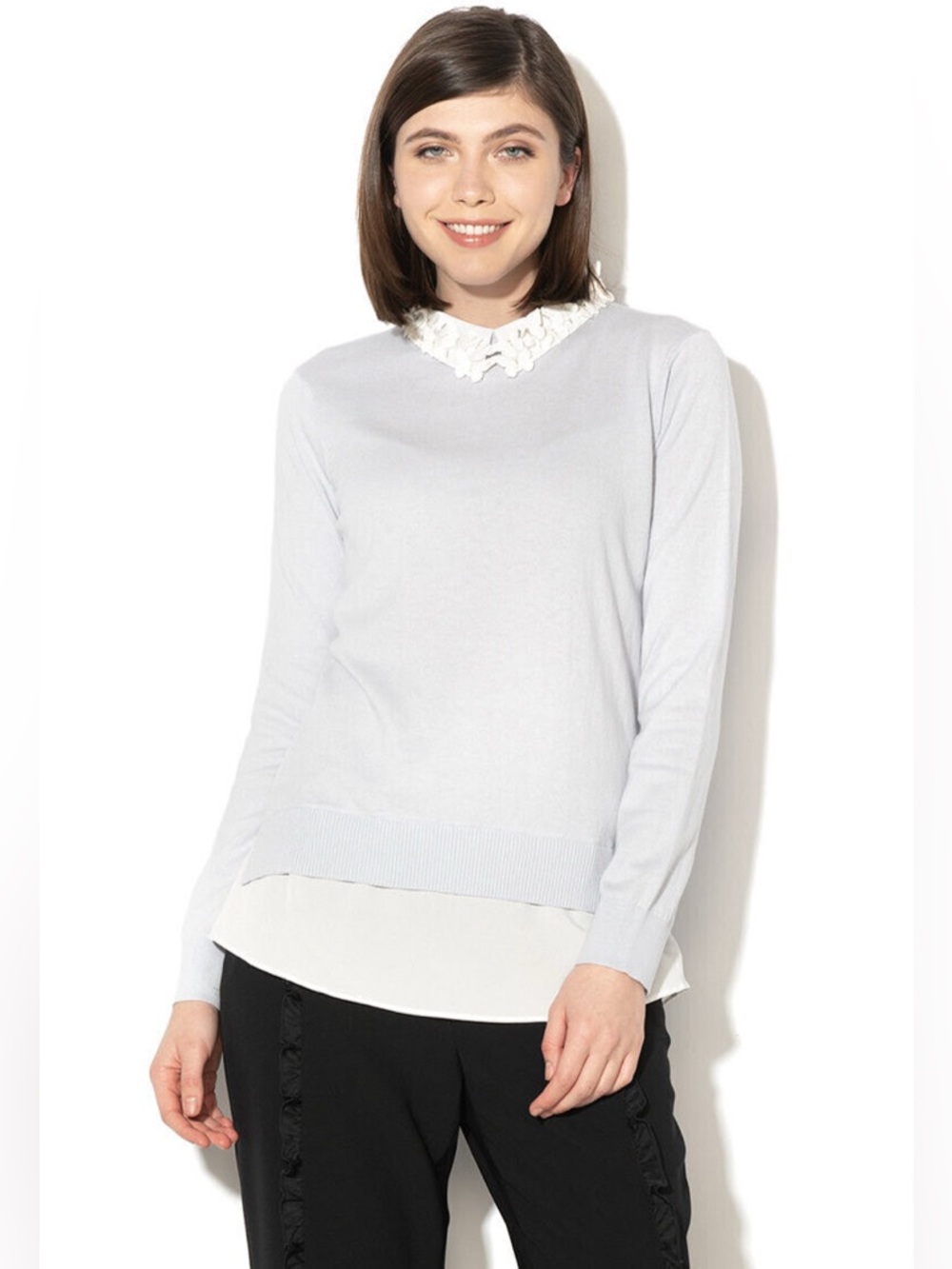 TED BAKER NANSEA BUTTERFLY COLLAR LIGHTWEIGHT TWOFER KNIT SWEATER❤️❤️
